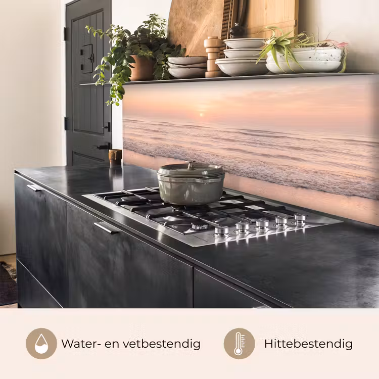 Keuken achterwand - Zon - Strand - Roze — 3