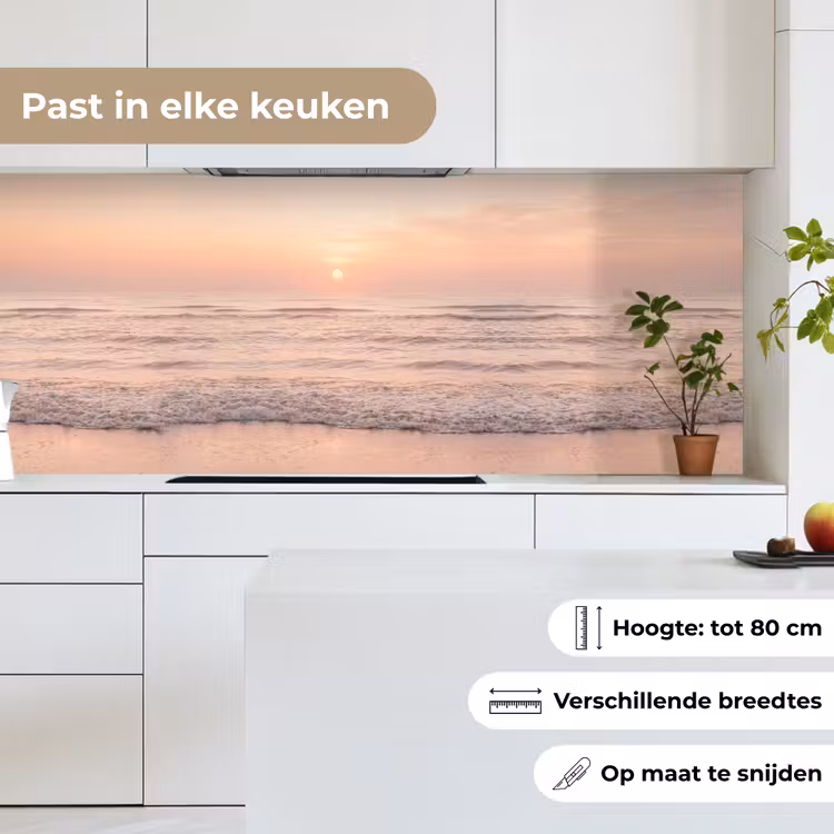 Keuken achterwand - Zon - Strand - Roze — 4