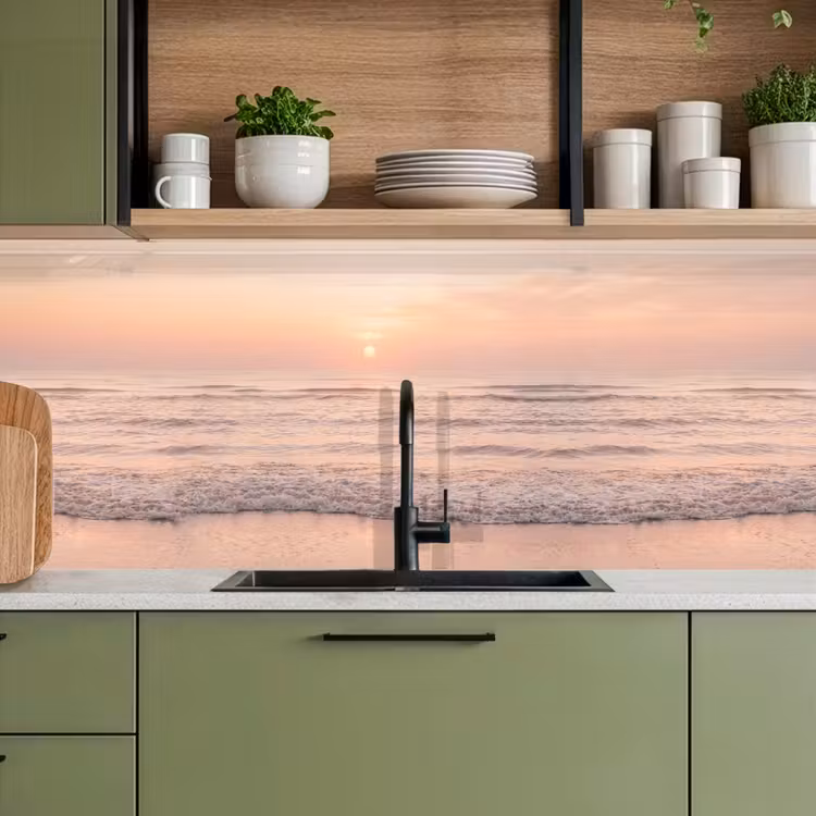 Keuken achterwand - Zon - Strand - Roze — 5