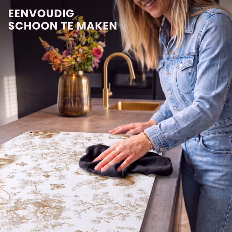 Inductie beschermer en spatscherm (2in1) - Beer - Tijdloos - Bruin — 5