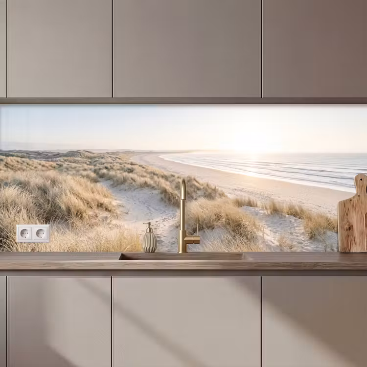 Keuken achterwand - Duinen - Strand - Beige — 1