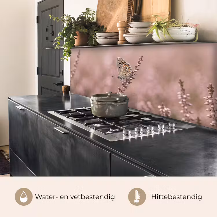 Keuken achterwand - Lavendel - Vlinder - Paars — 3
