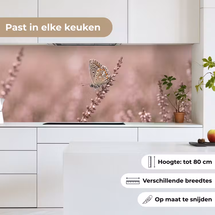 Keuken achterwand - Lavendel - Vlinder - Paars — 4