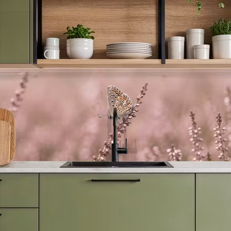 Keuken achterwand - Lavendel - Vlinder - Paars — 5