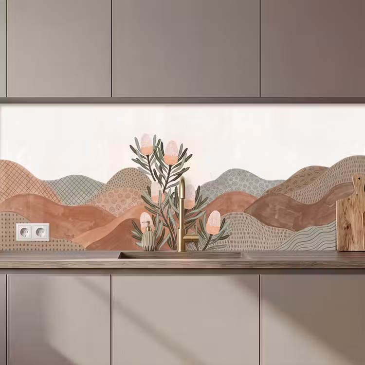 Keuken achterwand - Modern - Heuvels - Terracotta — 1