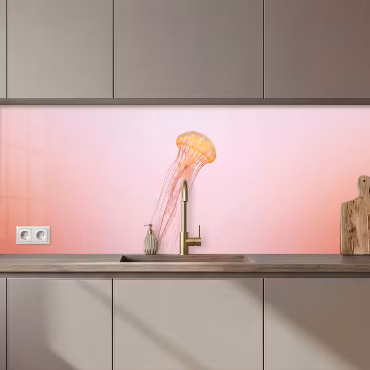 Keuken achterwand - Sierlijk - Kwal - Roze — 1