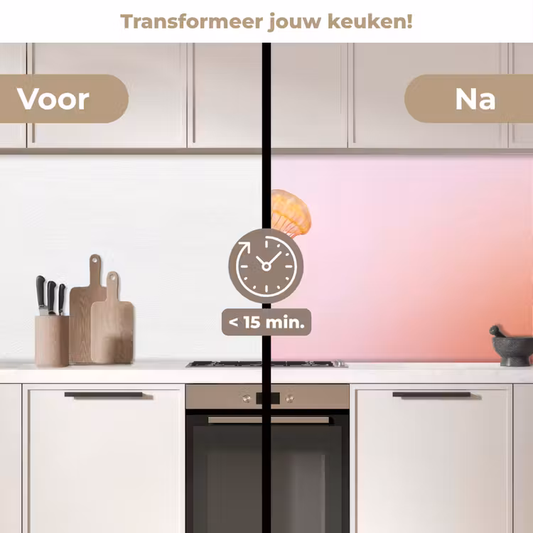 Keuken achterwand - Sierlijk - Kwal - Roze — 2