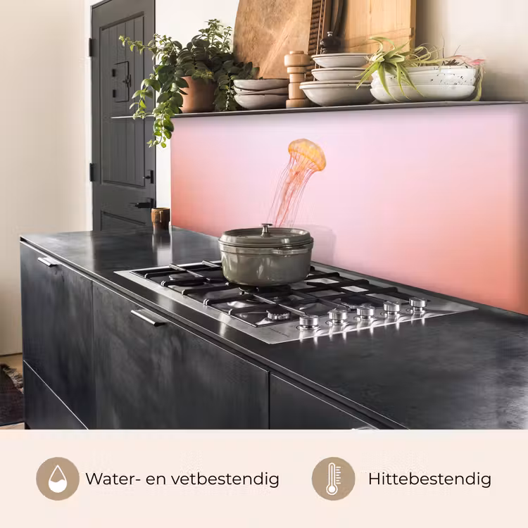 Keuken achterwand - Sierlijk - Kwal - Roze — 3