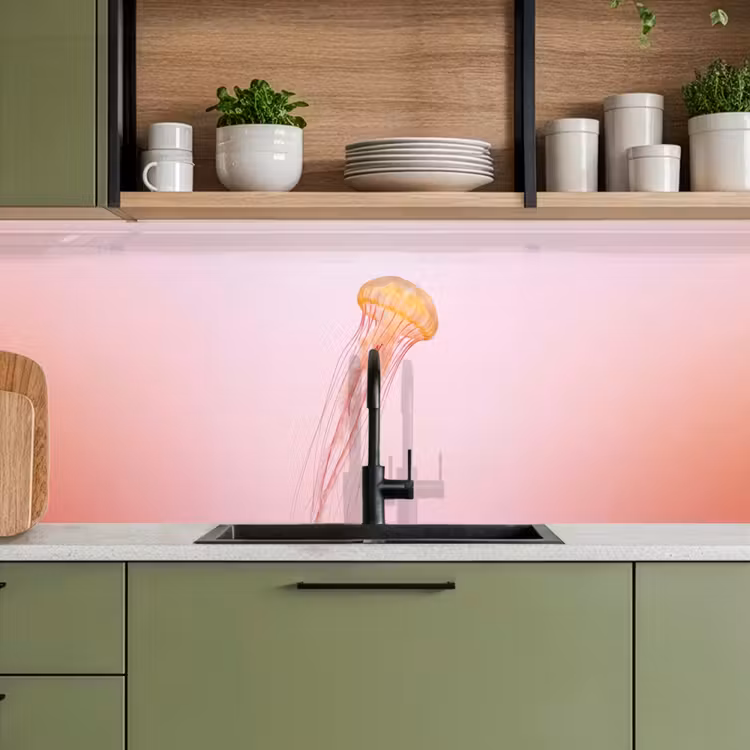 Keuken achterwand - Sierlijk - Kwal - Roze — 5