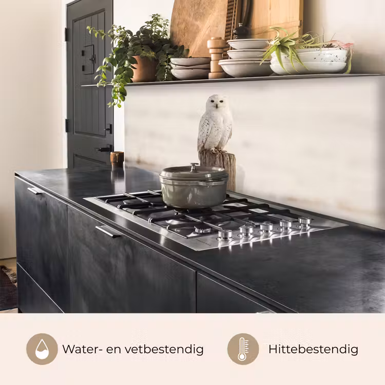 Keuken achterwand - Sneeuwuil - Paal - Winter - Portret - Majestueus — 3