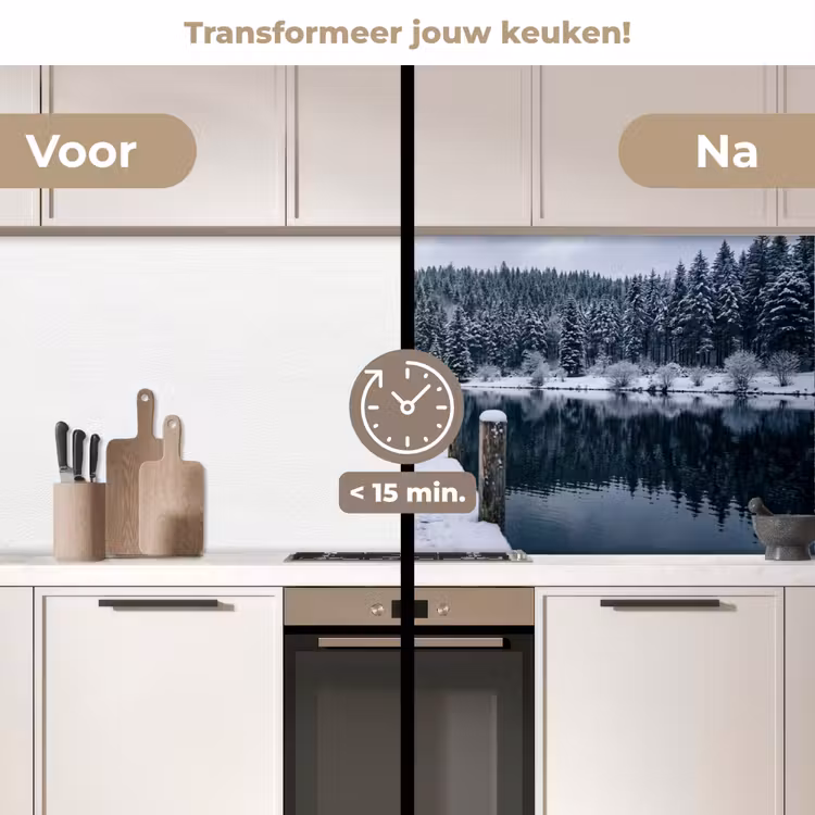 Keuken achterwand - Steiger - Meer - Sneeuw - Bergen - Rustgevend — 2