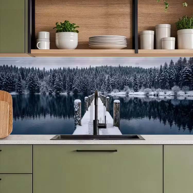 Keuken achterwand - Steiger - Meer - Sneeuw - Bergen - Rustgevend — 5