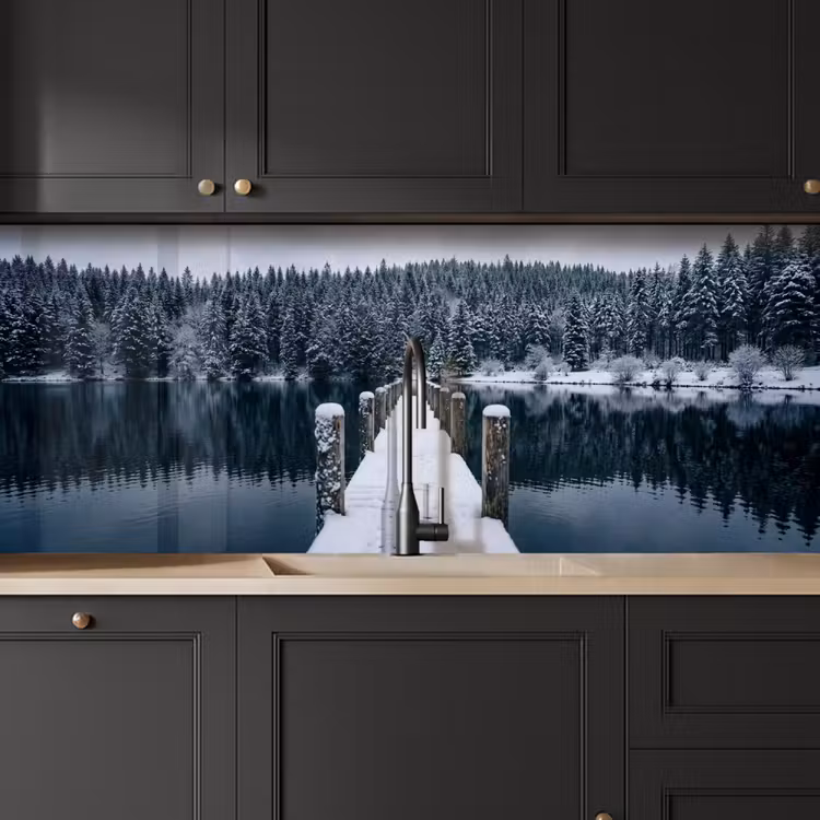Keuken achterwand - Steiger - Meer - Sneeuw - Bergen - Rustgevend — 6