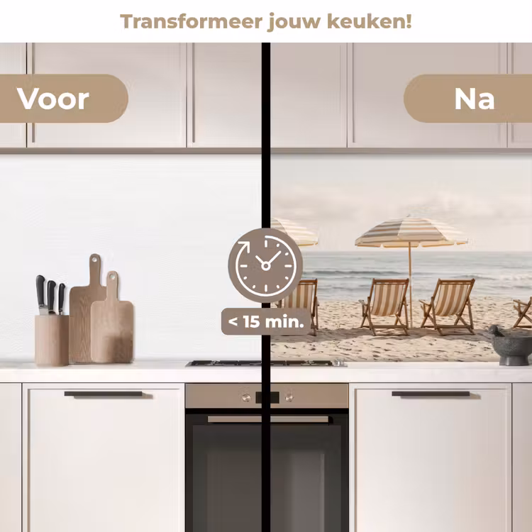 Keuken achterwand - Strand - Stoelen - Parasol — 2