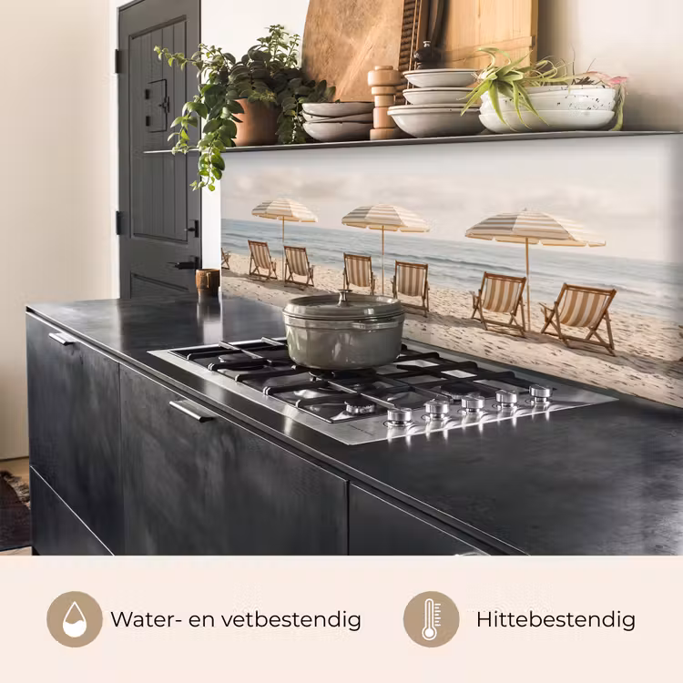 Keuken achterwand - Strand - Stoelen - Parasol — 3
