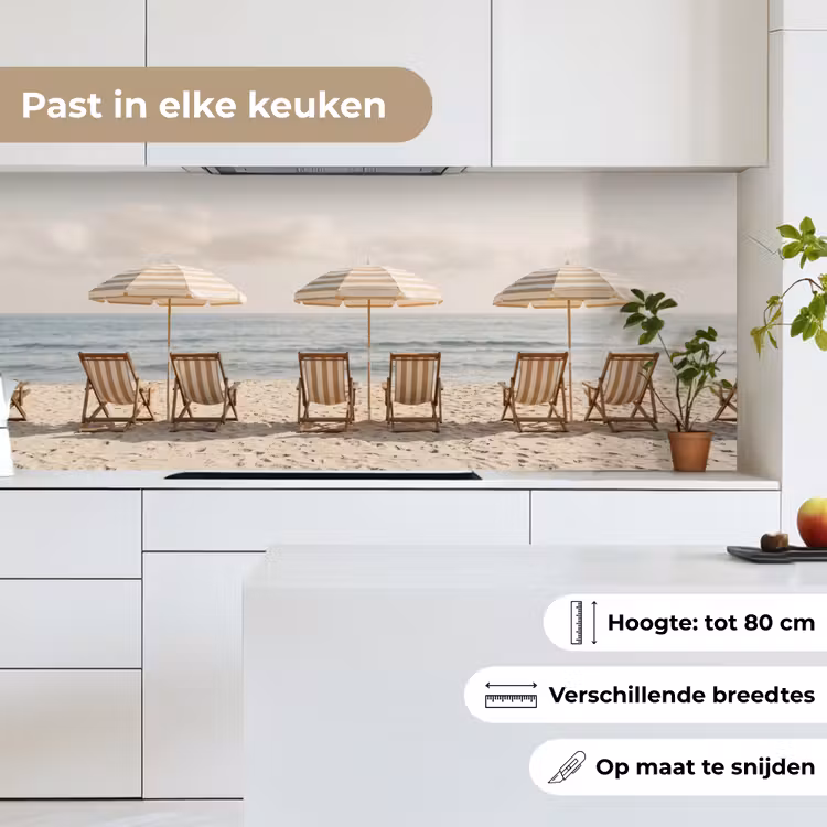 Keuken achterwand - Strand - Stoelen - Parasol — 4