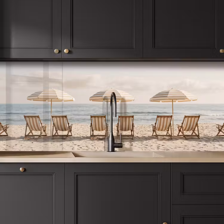 Keuken achterwand - Strand - Stoelen - Parasol — 6