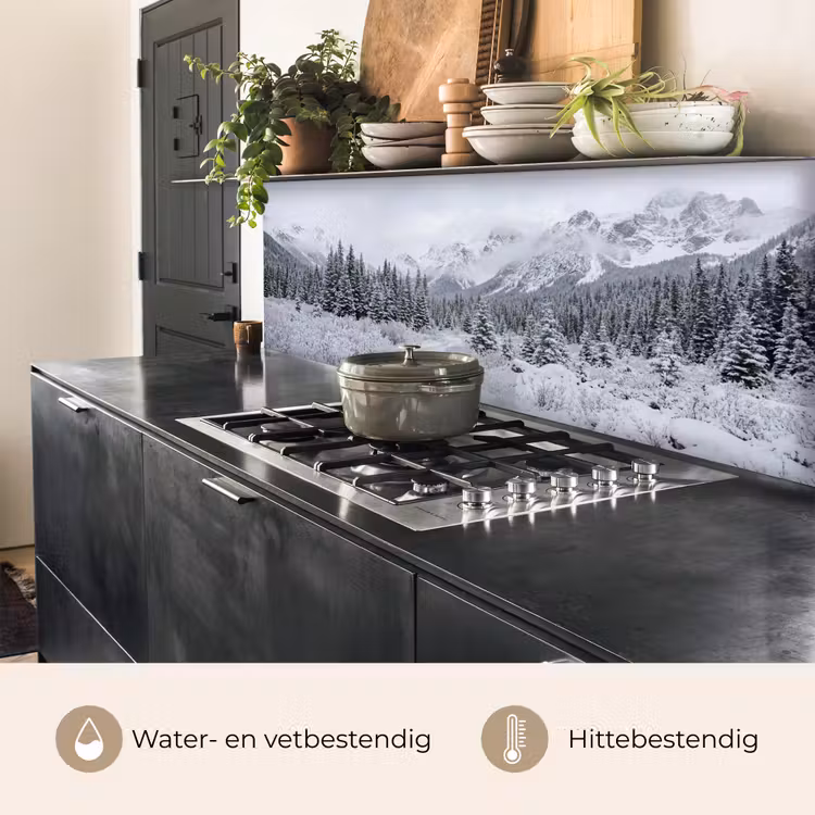 Keuken achterwand - Weg - Bergen - Sneeuw - Naaldbos - Avontuurlijk — 3