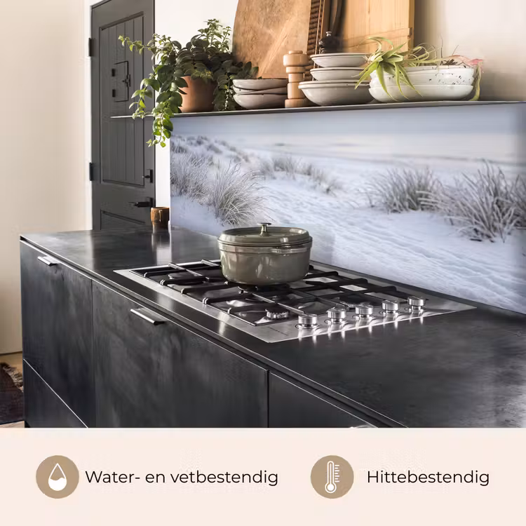 Keuken achterwand - Duinen - Sneeuw - Strand - Winter - Serene — 3