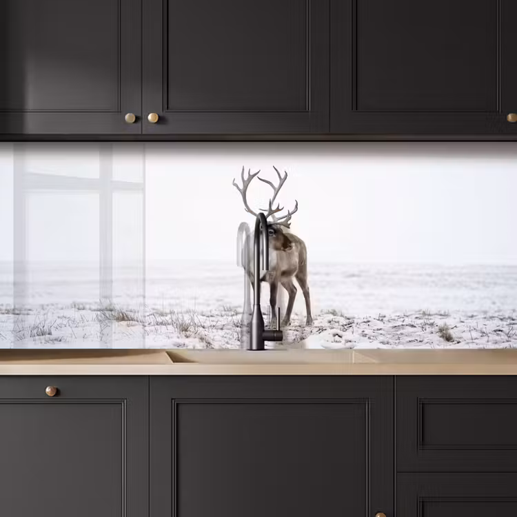 Keuken achterwand - Rendier - Gewei - Sneeuw - Winter — 6