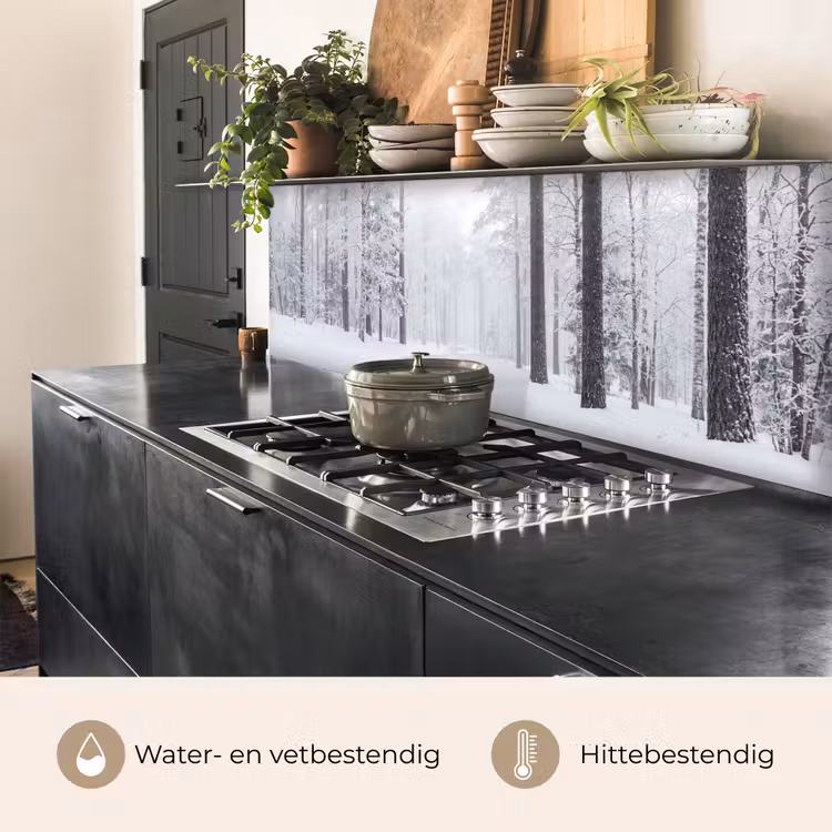 Keuken achterwand - Bos - Sneeuw - Pad - Winter - Stilte — 3