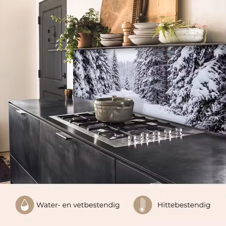 Keuken achterwand - Bos - Winter - Sneeuw - Pad - Natuur — 3