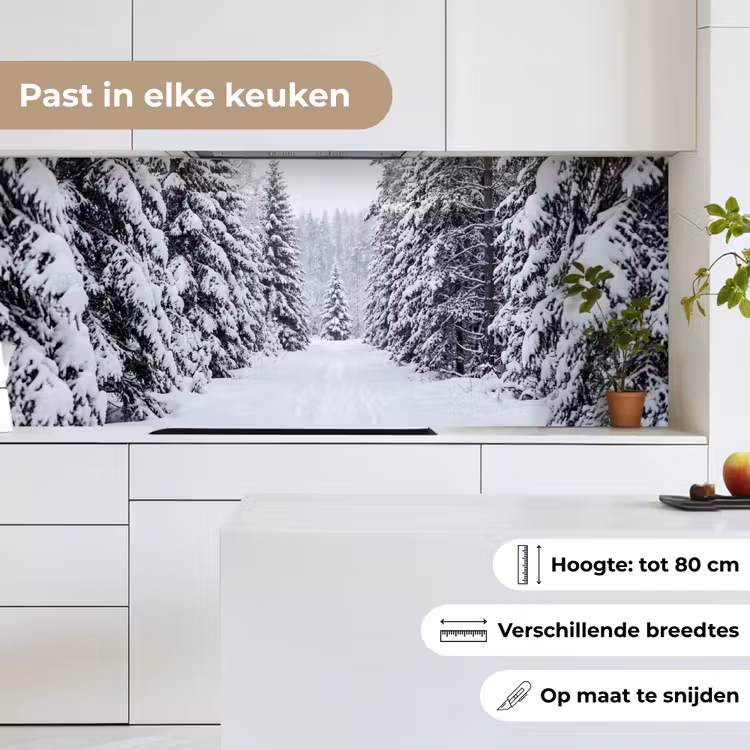 Keuken achterwand - Bos - Winter - Sneeuw - Pad - Natuur — 4