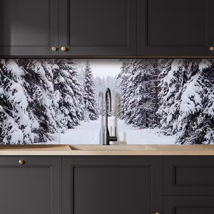 Keuken achterwand - Bos - Winter - Sneeuw - Pad - Natuur — 6