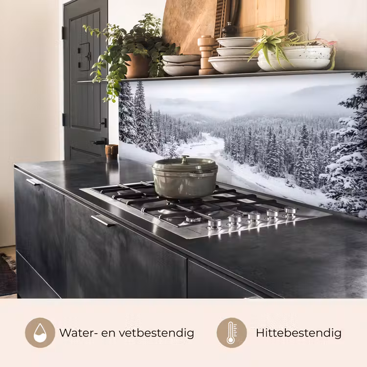 Keuken achterwand - Rivier - Bevroren - Landschap - Winter — 3