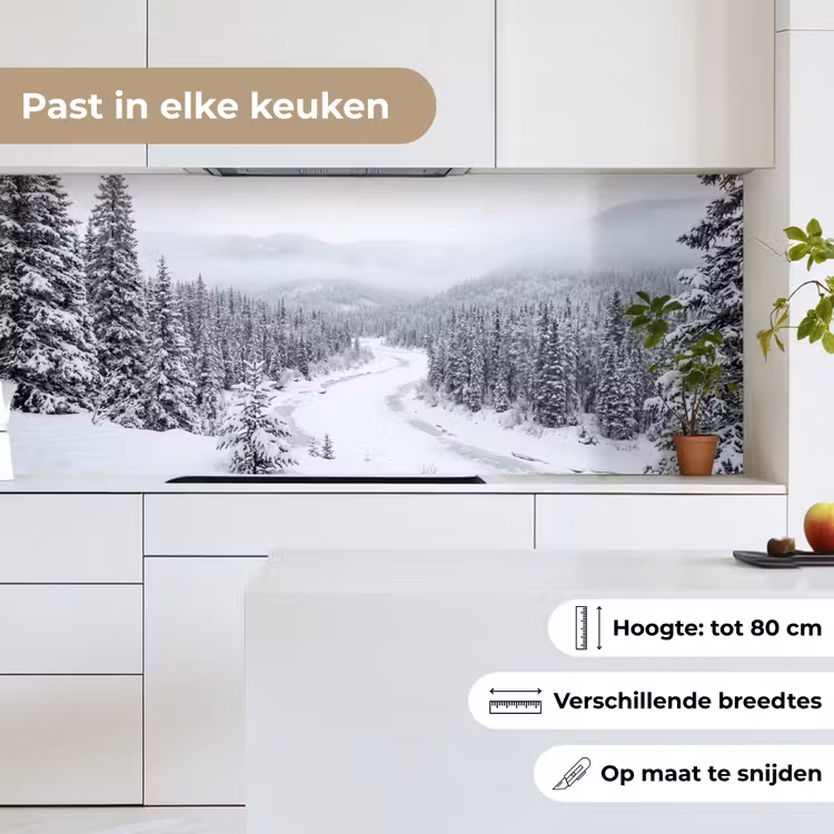 Keuken achterwand - Rivier - Bevroren - Landschap - Winter — 4