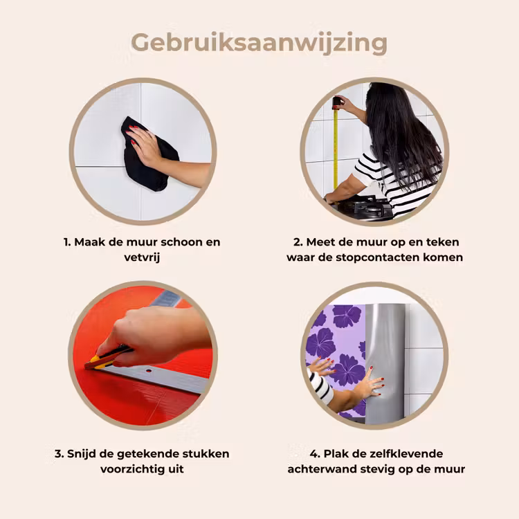 Keuken achterwand - Hibiscus - Bloemen - Paars — 7