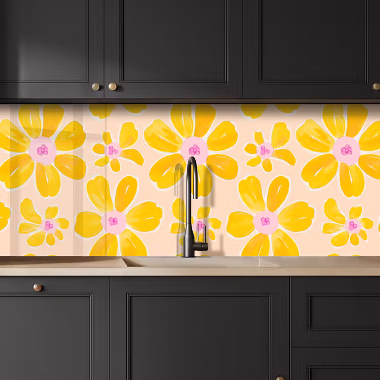 Keuken achterwand - Zomers - Bloemen - Geel — 6