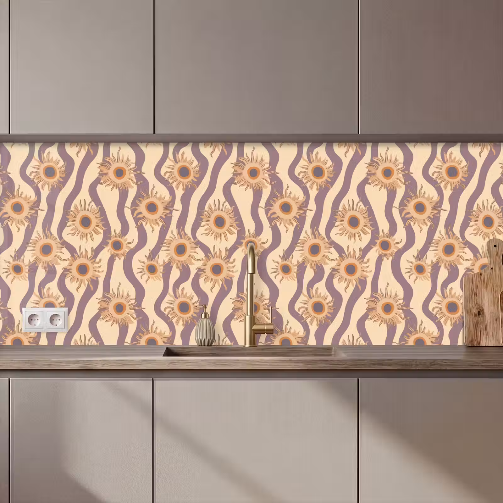 Keuken achterwand - Bohemian - Vibe - Lavendelpaars — 1