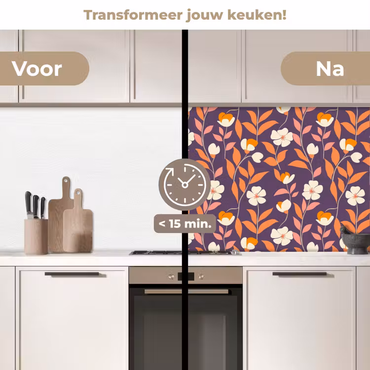 Keuken achterwand - Boho - Vintage - Paars — 2
