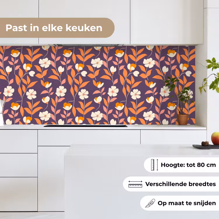 Keuken achterwand - Boho - Vintage - Paars — 4