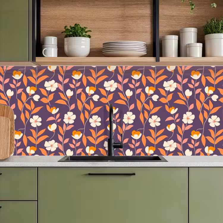 Keuken achterwand - Boho - Vintage - Paars — 5
