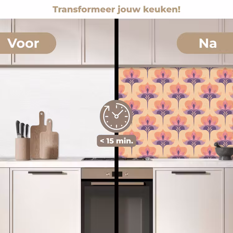 Keuken achterwand - Botanisch - Patroon - Pastel — 2