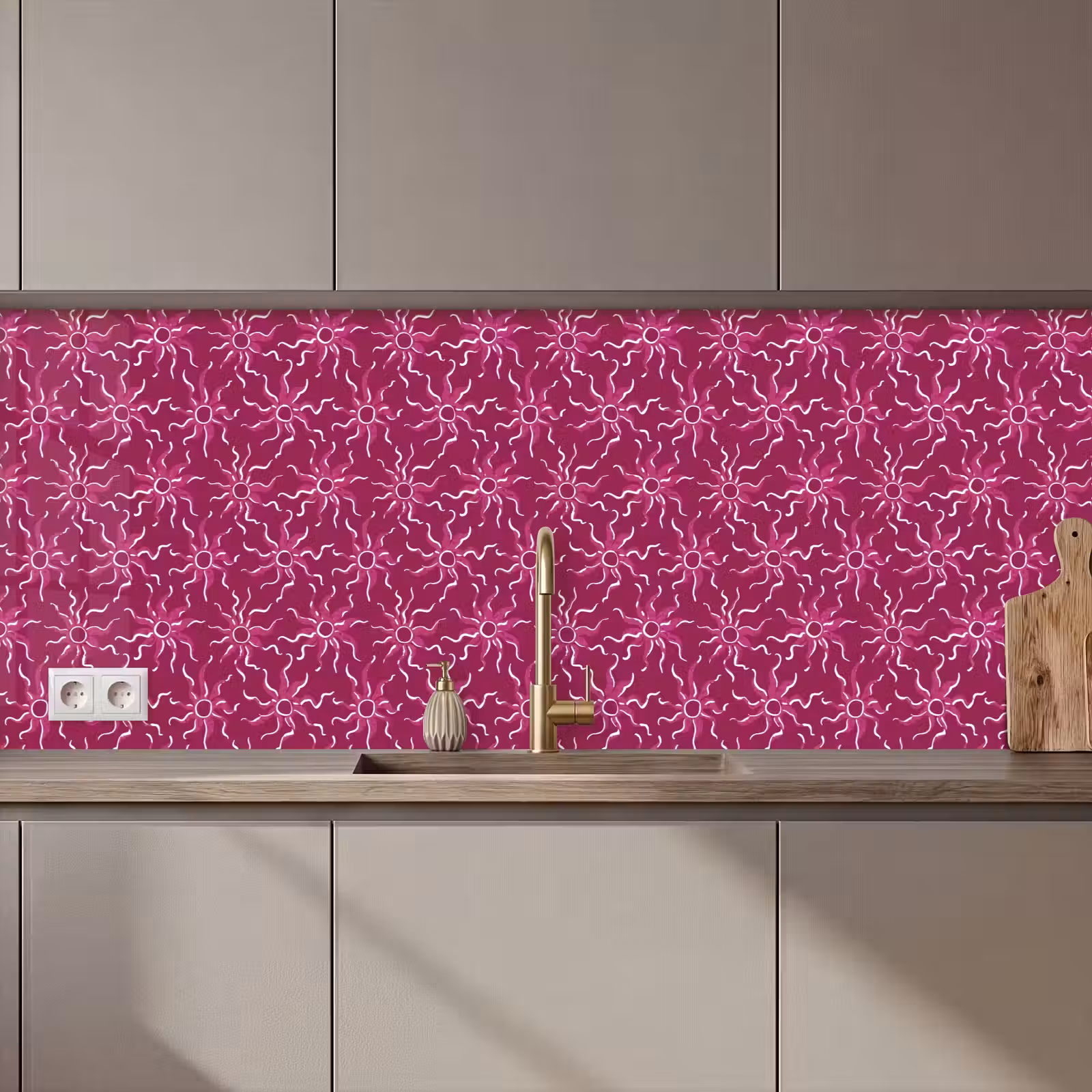 Keuken achterwand - Bohemian - Zon - Magenta — 1