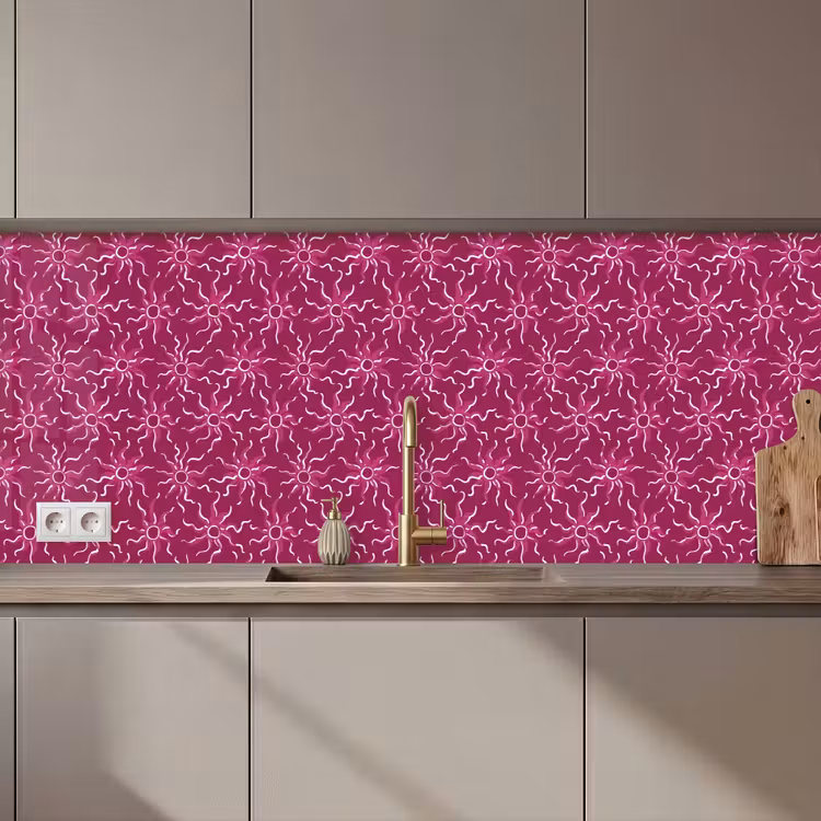Keuken achterwand - Bohemian - Zon - Magenta — 1