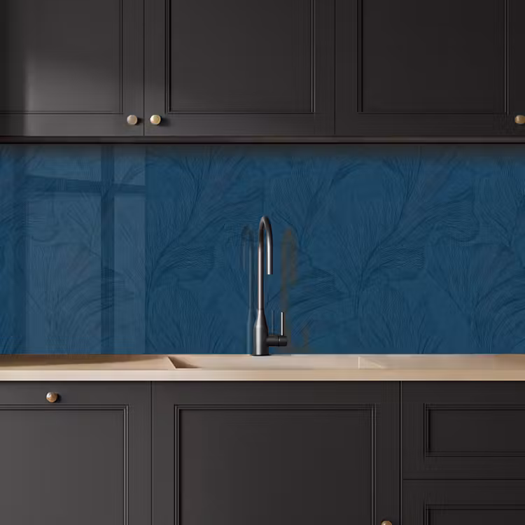 Keuken achterwand - Abstract - Patroon - Donkerblauw - Elegant — 6