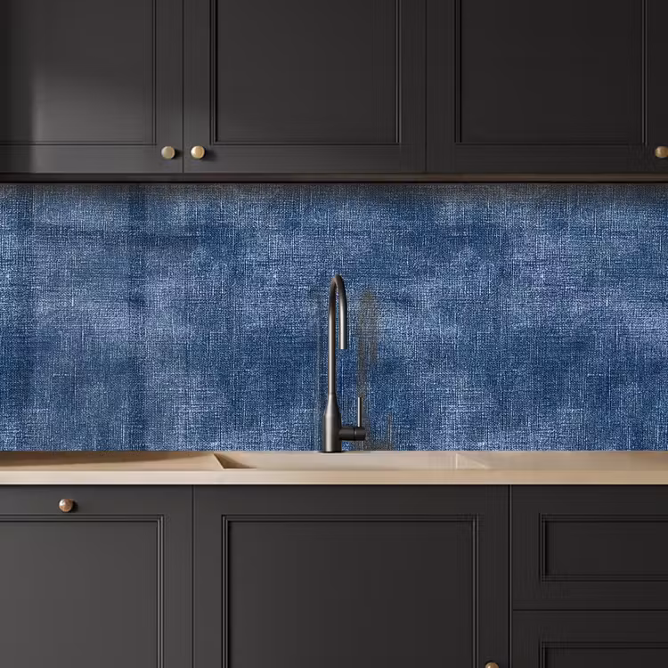 Keuken achterwand - Linnen - Textuur - Patroon - Denim - Rustiek — 6