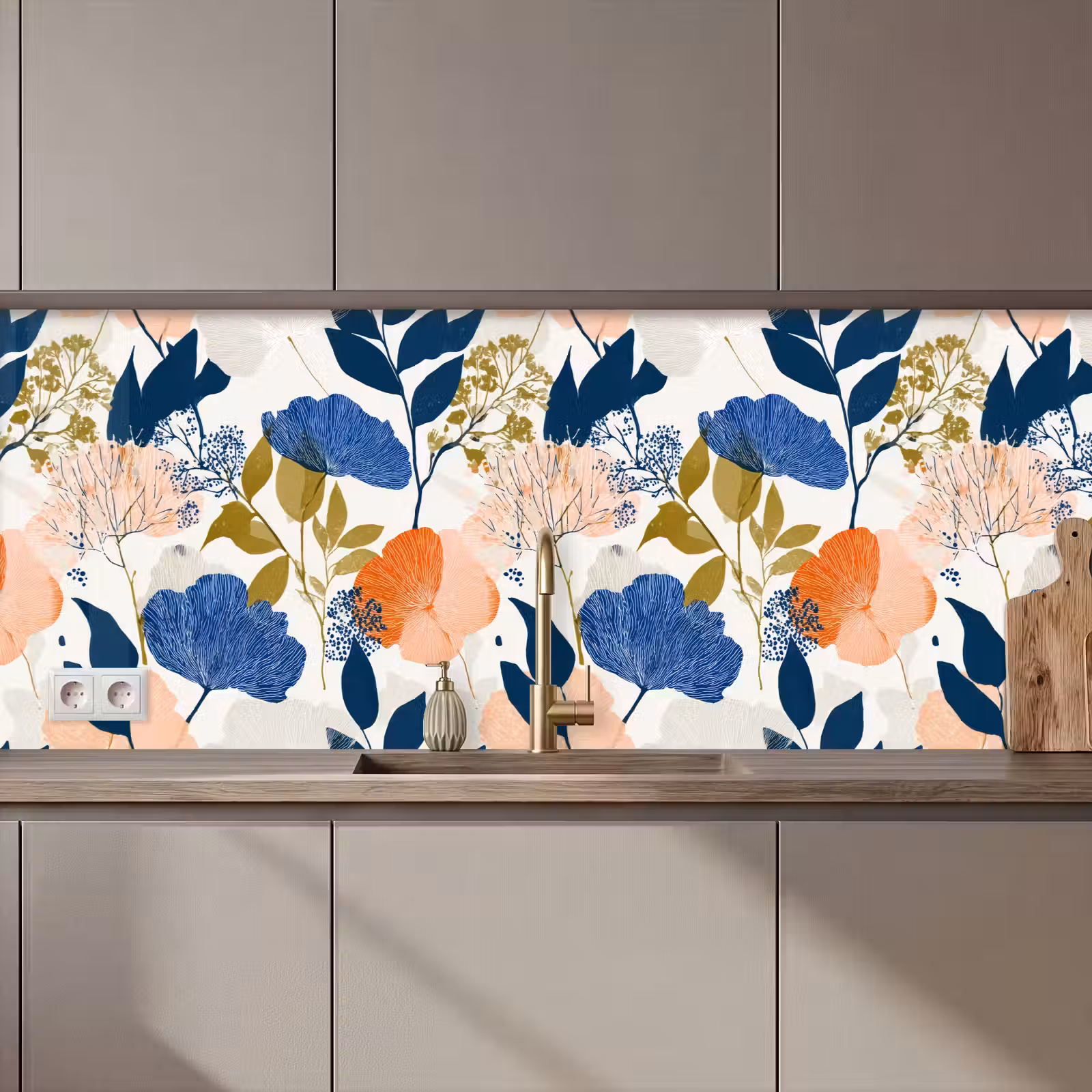 Keuken achterwand - Bloemen - Botanisch - Kleurrijk — 1