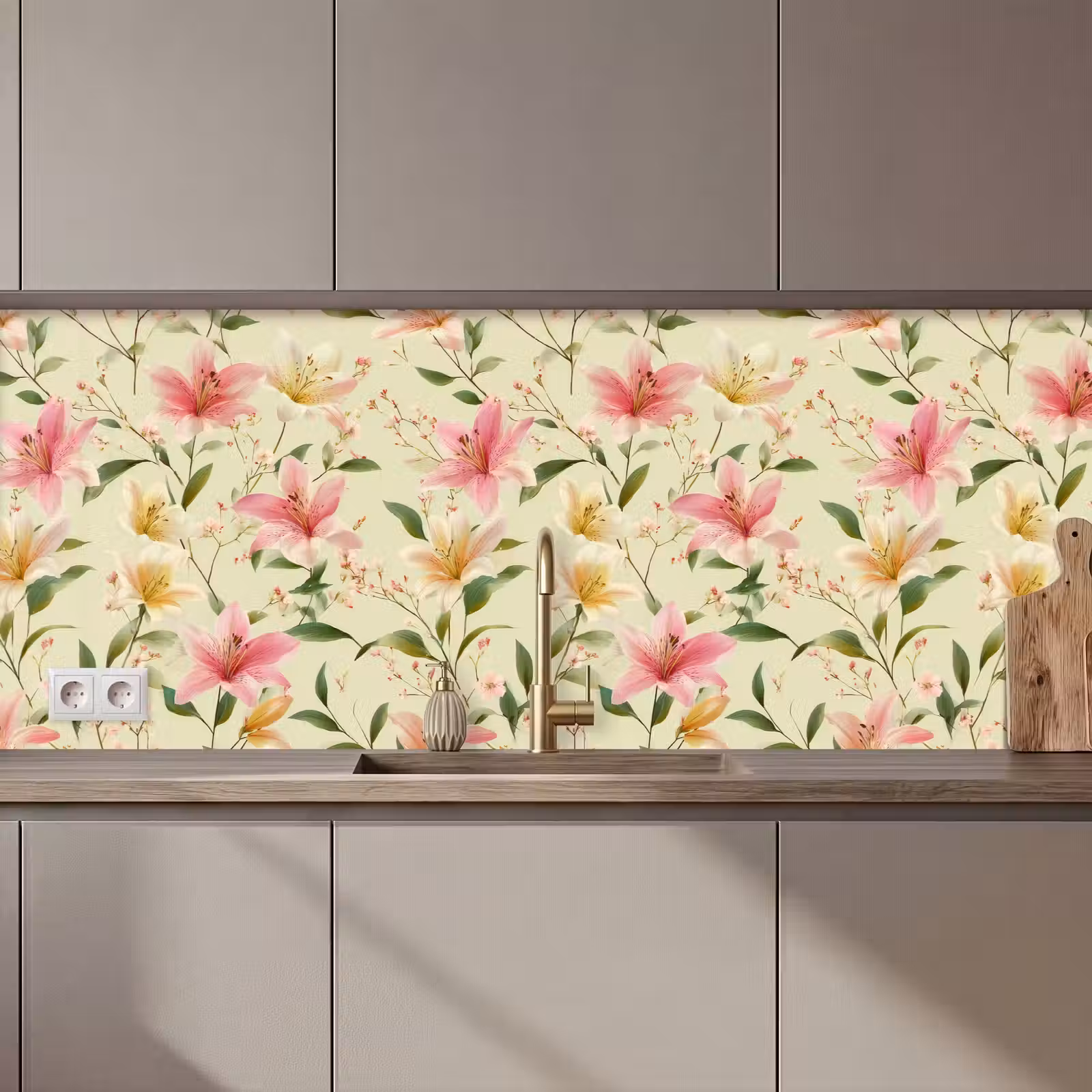 Keuken achterwand - Lelies - Sereen - Kleurrijk — 1