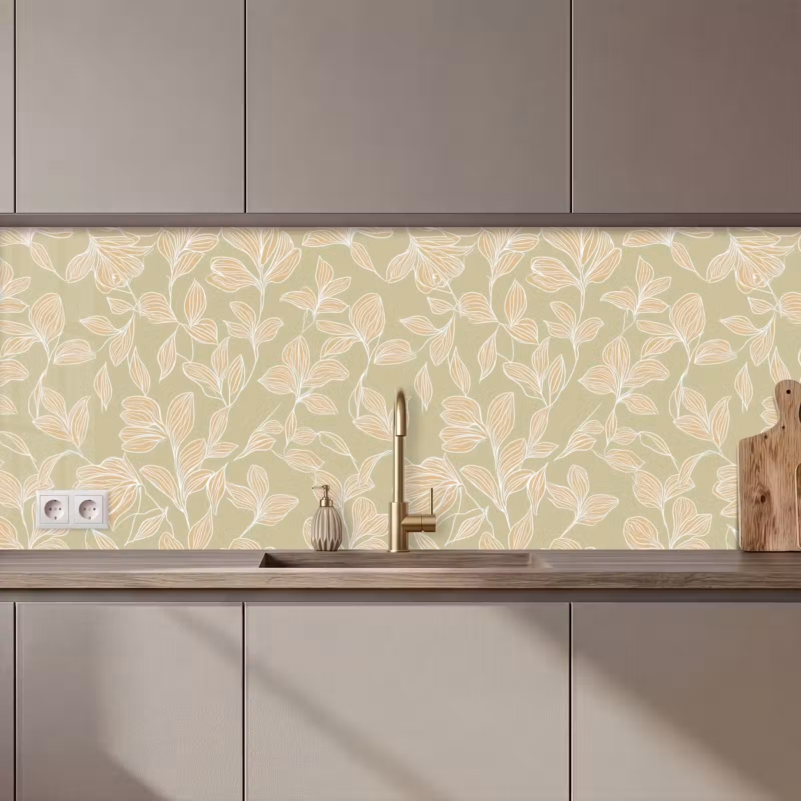 Keuken achterwand - Organisch - Subtiel - Groen — 1