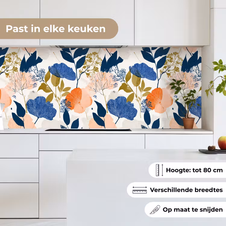 Keuken achterwand - Bloemen - Botanisch - Kleurrijk — 4