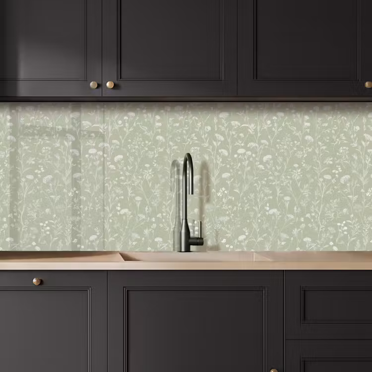 Keuken achterwand - Bloemen - Patroon - Groen — 6