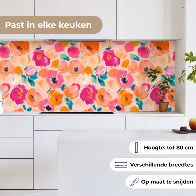 Keuken achterwand - Bloesems - Vrolijk - Kleurrijk — 4