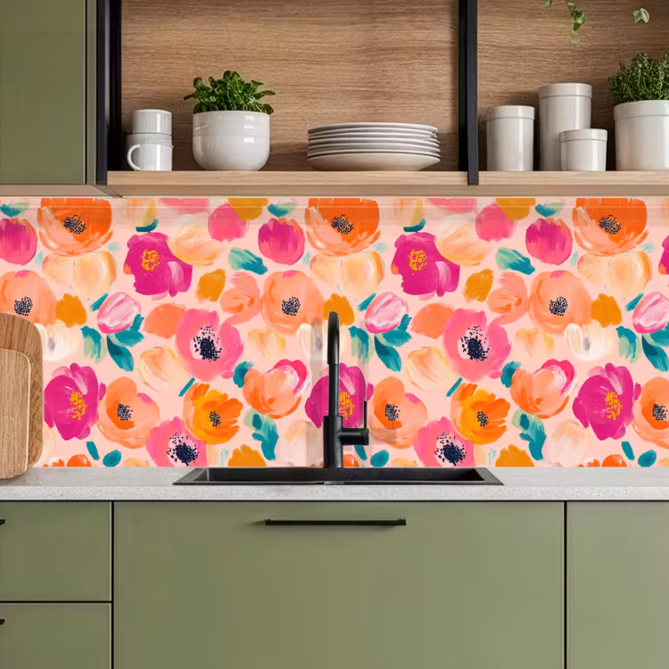 Keuken achterwand - Bloesems - Vrolijk - Kleurrijk — 5