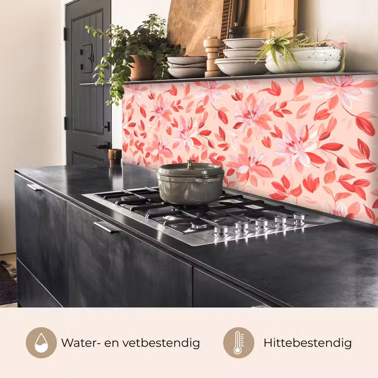 Keuken achterwand - Botanisch - Bloemen - Rood — 3