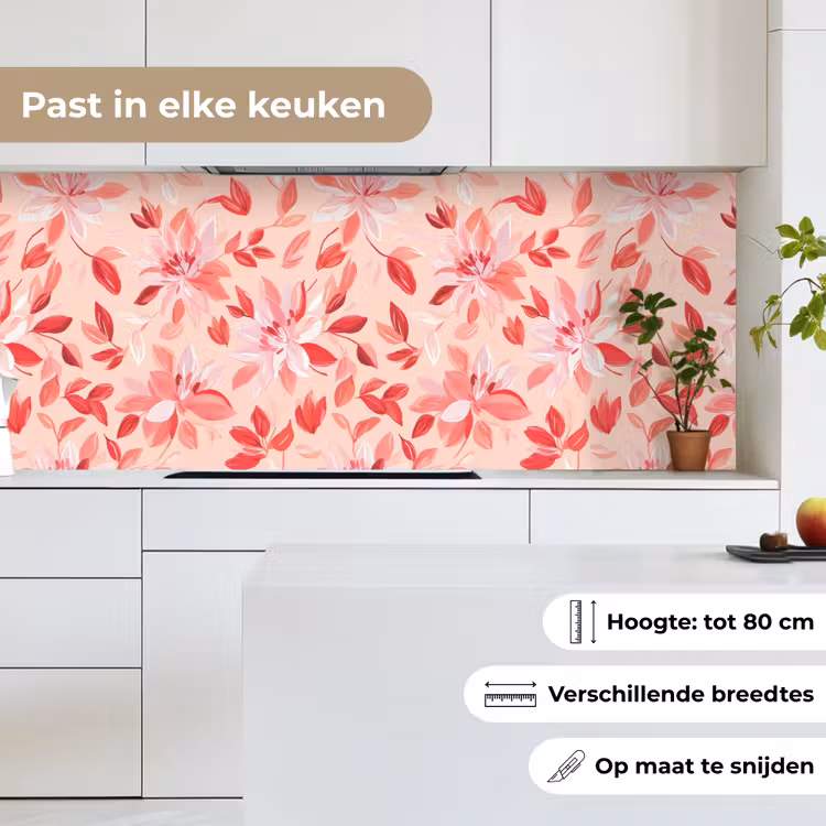 Keuken achterwand - Botanisch - Bloemen - Rood — 4